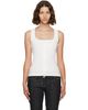Courrèges Courrèges White 90's Rib Zipped Tank Top - 1