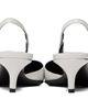 Courrèges Courrèges White & Black Vinyl Toe Cap Slingback Heels - 2