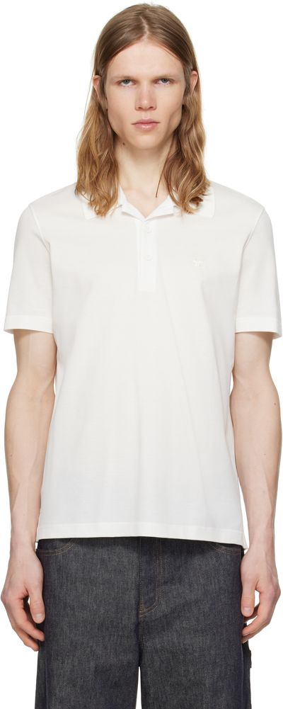 Courrèges Courrèges White 'AC' Piqué Polo