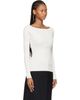 Courrèges Courrèges White Square Neck Rib Knit Sweater - 2