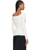 Courrèges Courrèges White Square Neck Rib Knit Sweater - 3