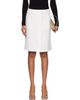 Courrèges Courrèges White Stretch Twill Snap Pencil Midi Skirt - 1