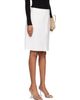 Courrèges Courrèges White Stretch Twill Snap Pencil Midi Skirt - 2