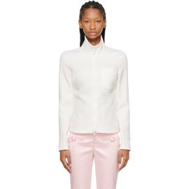 Courrèges Courrèges White Zipped 1-Pocket Twill Top