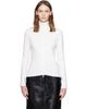 Courrèges Courrèges White Zipped Merino Wool Cardigan - 1