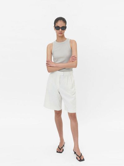 COURRI Dove Mari Linen Bermuda Short Pants