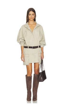 Courtney Zheng Courtney Zheng Drill Cargo Mini Dress