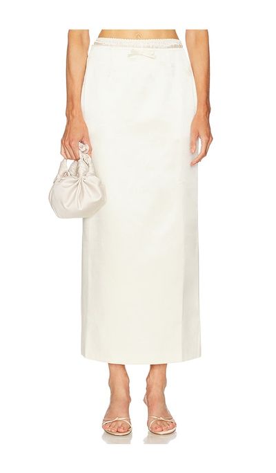 Courtney Zheng Courtney Zheng Irene Wool Silk Duchesse Midi Skirt