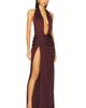 Courtney Zheng Courtney Zheng Selene Plunge Jersey Gown - 2