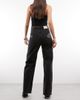 Courtside Courtside baggy wide leg embellished jeans with raw hem in black wash - 2