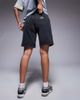 Courtside Courtside carpenter denim jorts with back pocket embroidery in washed black - 4