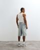 Courtside Courtside denim pearl embellished jorts in light wash blue - 4