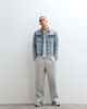 Courtside Courtside distressed denim jacket with rhinestone embellishments in light wash blue - 2
