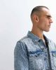 Courtside Courtside distressed denim jacket with rhinestone embellishments in light wash blue - 4