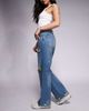 Courtside Courtside extreme distressed wide leg jeans in washed blue - 3