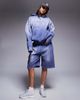 Courtside Courtside logo detail relaxed raw hem shorts in washed blue - part of a set - 1