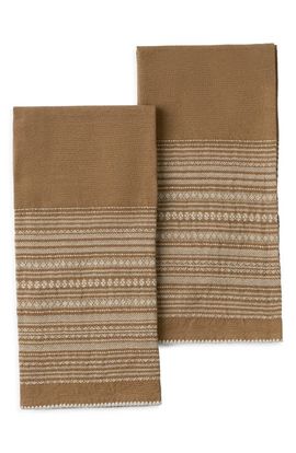 Coyuchi Coyuchi Oak Set of 2 Organic Cotton Hand Towels