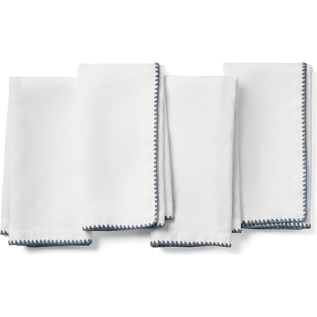 Coyuchi Coyuchi Olivos Set of 4 Organic Linen Napkins
