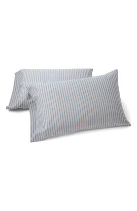 Coyuchi Coyuchi Stripe Crinkled Organic Cotton Percale Pillowcases