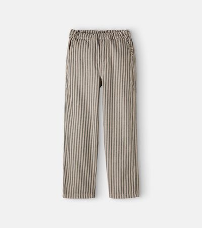Cozmo Cozmo Blas striped cotton twill pants