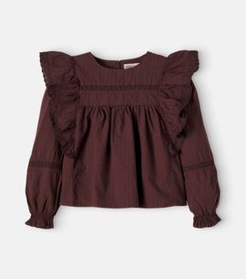 Cozmo Cozmo Dalia embroidered cotton voile blouse