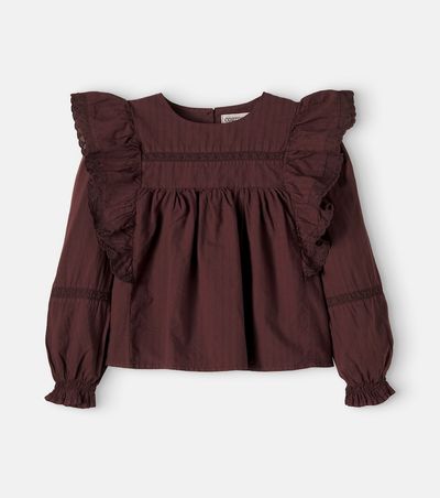 Cozmo Cozmo Dalia embroidered cotton voile blouse