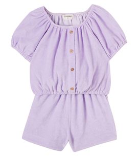 Cozmo Cozmo Judy cotton-blend terry top and shorts set