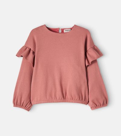 Cozmo Cozmo Juno ruffled cotton-blend sweatshirt