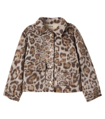 Cozmo Cozmo Riga leopard print plush jacket