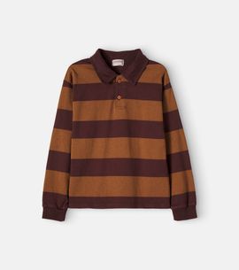 Cozmo Cozmo Tauro striped cotton jersey polo shirt