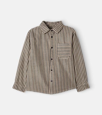 Cozmo Cozmo Turin striped cotton flannel shirt
