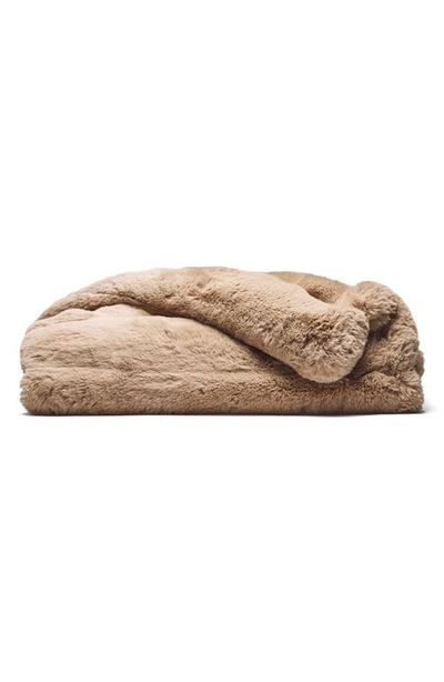 Cozy Earth Cozy Earth Channel Cuddle Faux Fur Throw Blanket