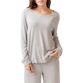 Cozy Earth Cozy Earth Rib Long Sleeve Knit Pajama Top