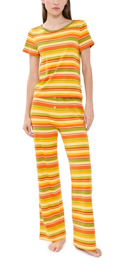 Cozyland by Morgan Lane Cozyland by Morgan Lane Baby Jean Long PJ Set Autumn Multi