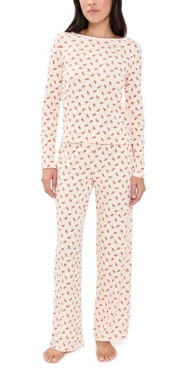 Cozyland by Morgan Lane Cozyland by Morgan Lane Ellie Pajamas Set Foxlet Print