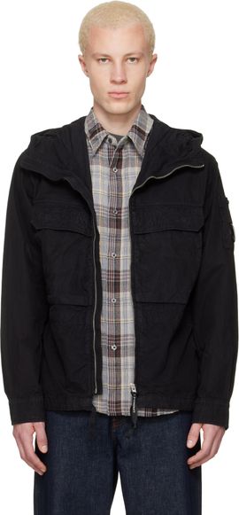 C.P. Company C.P. Company Black Micro-Reps Hooded Lens Overshirt