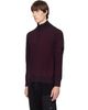 C.P. Company C.P. Company Burgundy Polo Collar Knit Lens Sweater - 4