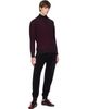 C.P. Company C.P. Company Burgundy Polo Collar Knit Lens Sweater - 5