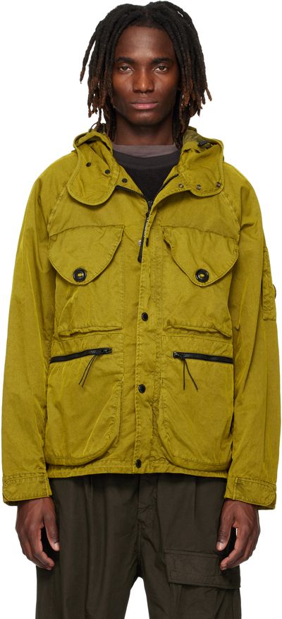 C.P. Company C.P. Company Khaki Panama-R Mixed Goggle Jacket