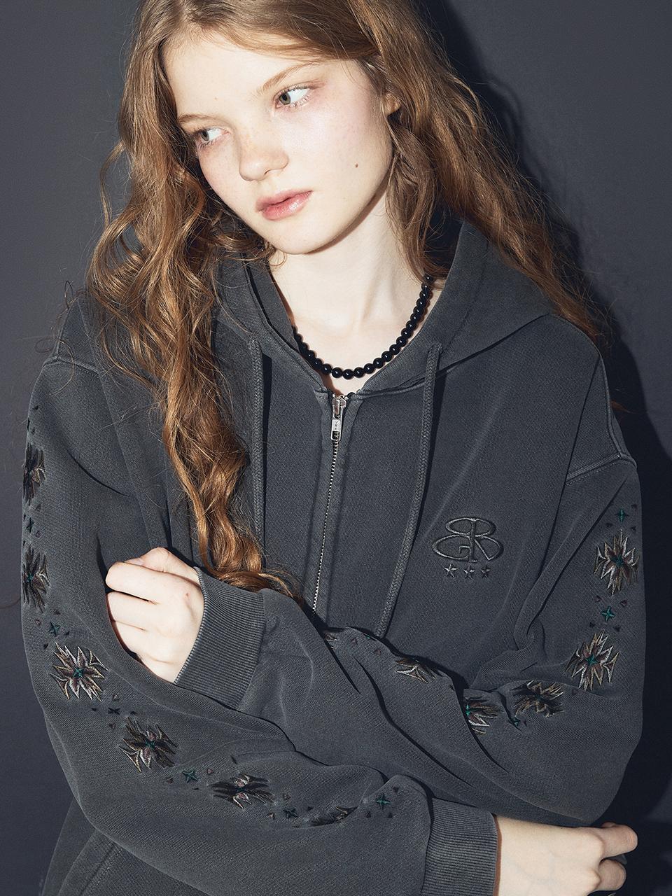 CPGN 2-Way Balloon Fit Pigment Hoodie [Smoke Black]