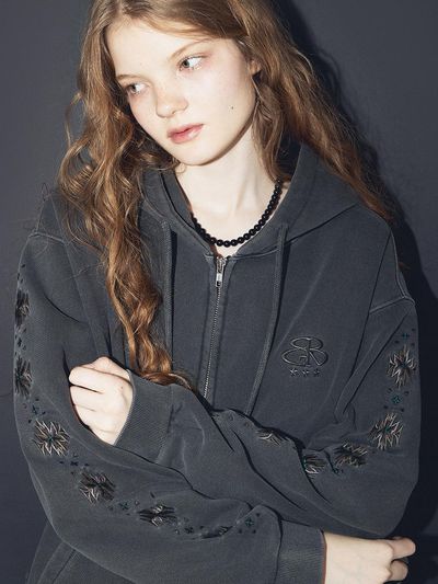 CPGN 2-Way Balloon Fit Pigment Hoodie [Smoke Black]