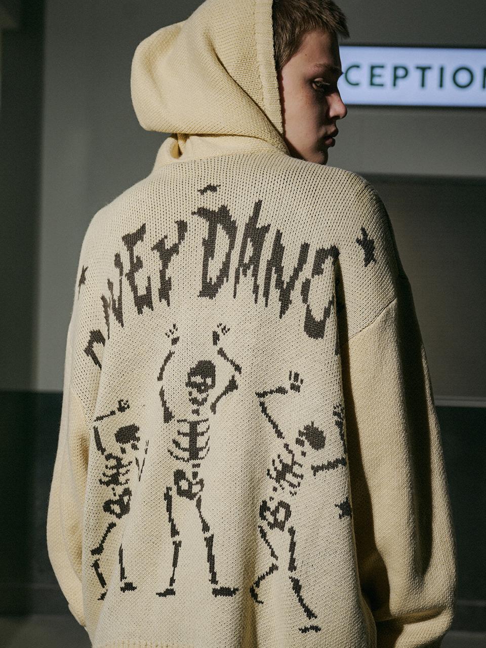 CPGN 2-WAY Skeleton Hooded Zip-up Knitwear