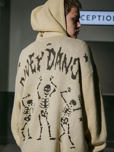 CPGN 2-WAY Skeleton Hooded Zip-up Knitwear