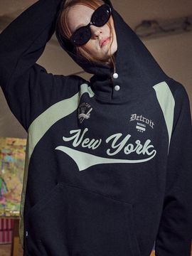 CPGN Baseball Snap Reglan Hoodie Black