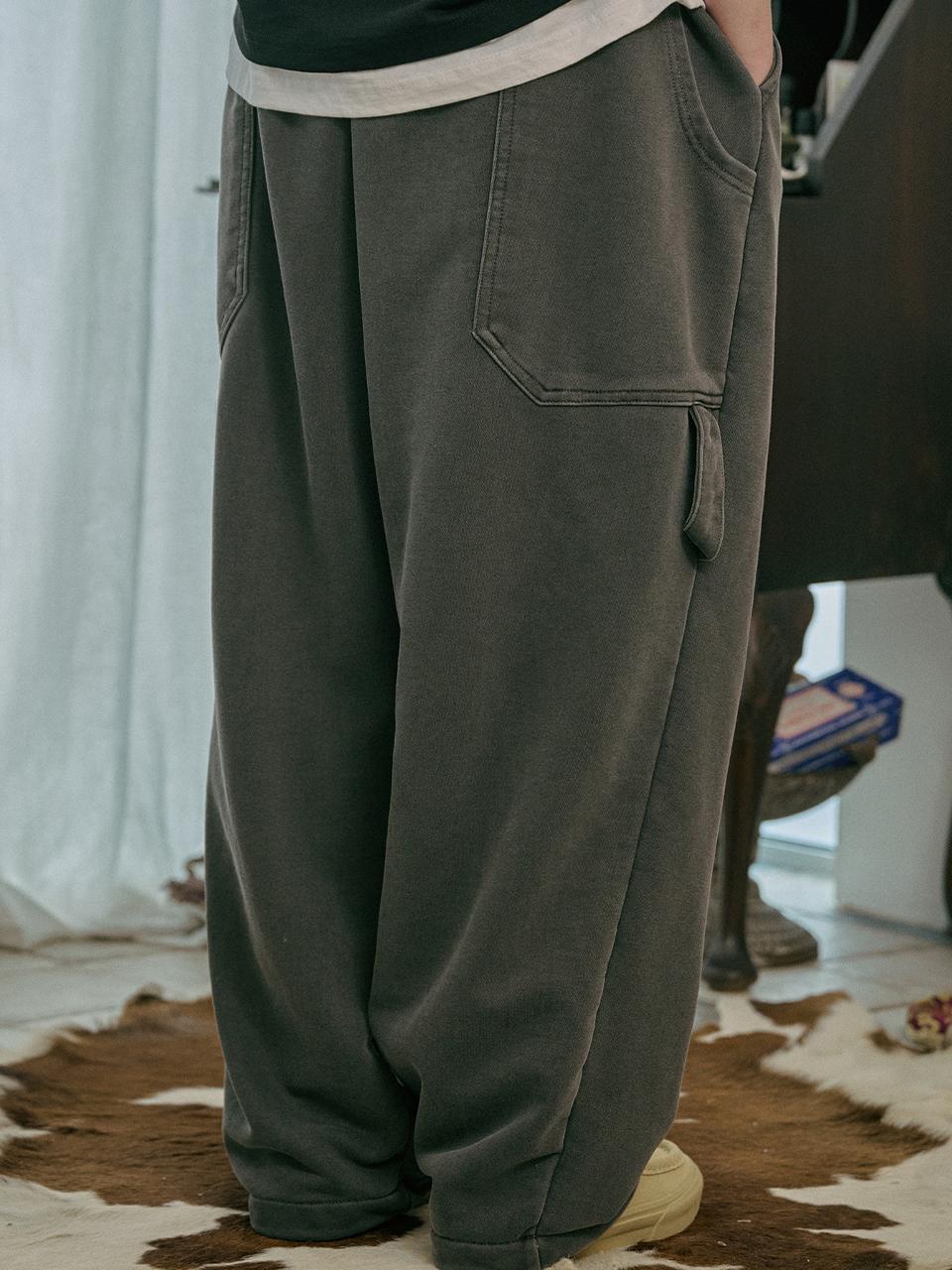 CPGN Carpenter One-Tuck Pigment Heavy-Weight Pants [Smoke Black]