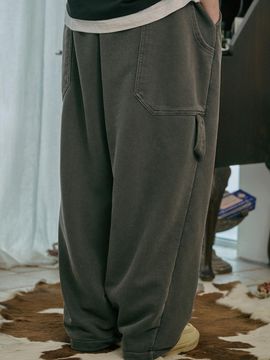 CPGN Carpenter One-Tuck Pigment Heavy-Weight Pants [Smoke Black]