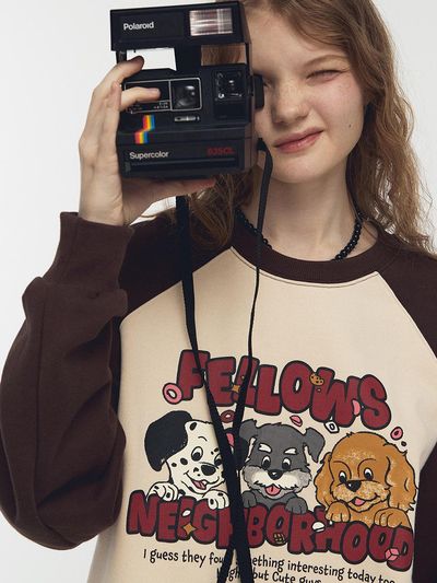 CPGN Cotton Heavy Terry Raglan Sweatshirt [BROWN]