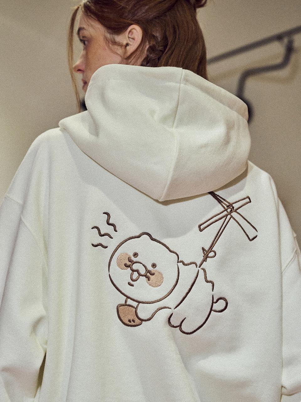 CPGN [CPGN X Kakao Friends] Fly Chunsik hoodie beige