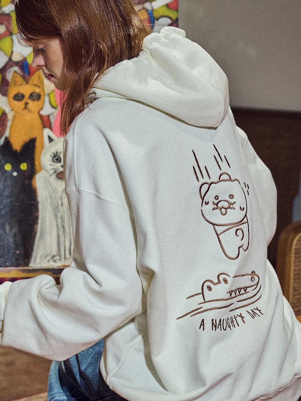 CPGN [CPGN X Kakao Friends] Naughty Day Hoodie White
