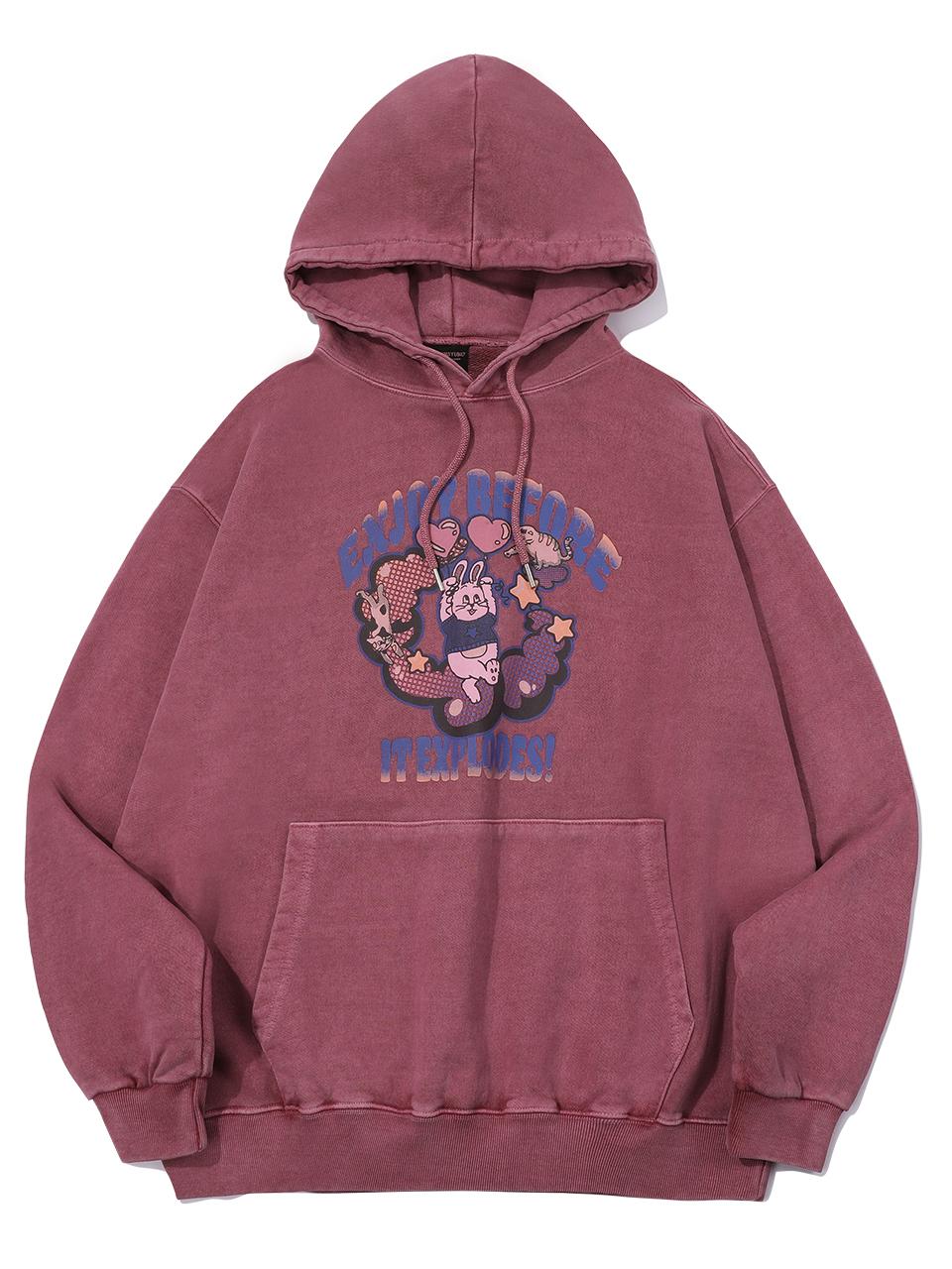 CPGN EXPLORE BUNNY Pigment Hoodie Dusty Pink